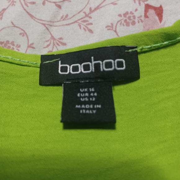 Boohoo Vibrant Green Long Sleeve Dress - Picture 8 of 8
